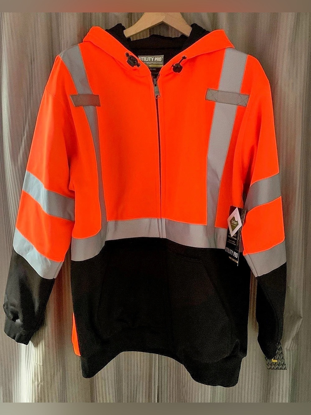 Utility Pro Hi-Vis Safety Softshell Jacket Orange & Black Size Large